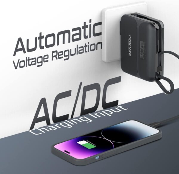 Promate PowerPack-20Pro 20000mAh Built-in Cables - Image 3