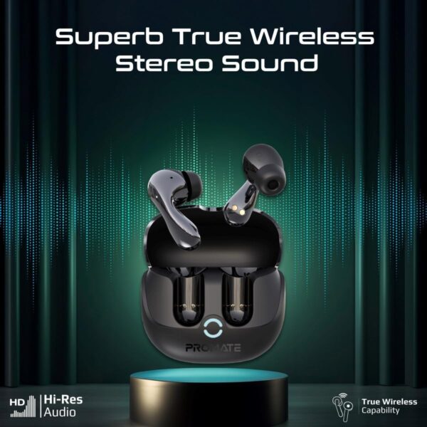 Promate Baton True Wireless Earbuds – ANC, 40H - Image 3