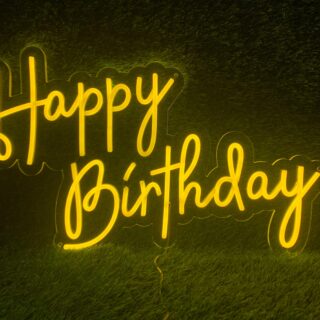 Happy Birthday Neon Sign – LED Wall Light for Parties