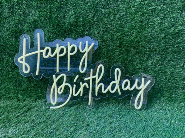 Happy Birthday Neon Sign – LED Wall Light for Parties - Image 2