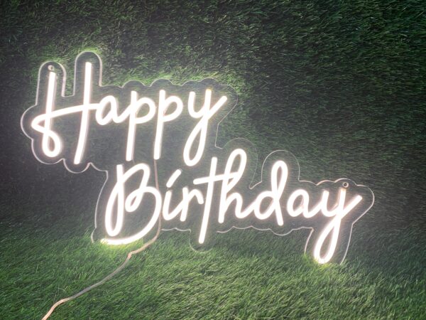 Happy Birthday Neon Sign – LED Wall Light for Parties - Image 4